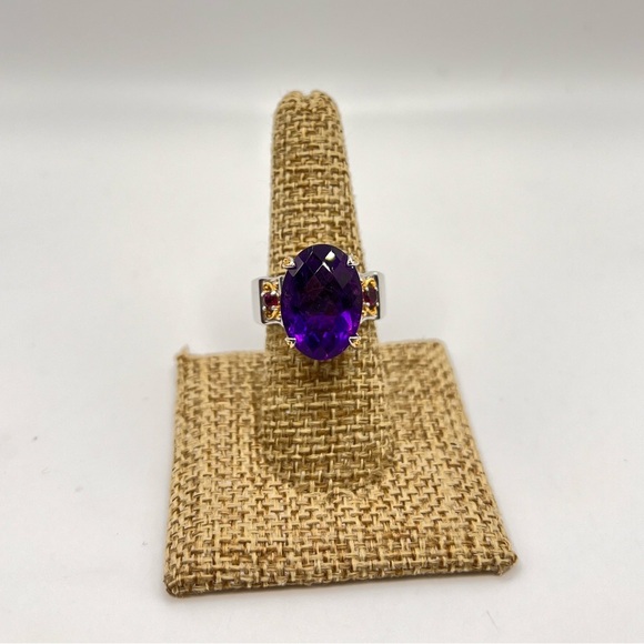 Michael Valitutti NH Gems en Vogue 925 Sterling Large Amethyst Ring - Picture 1 of 4